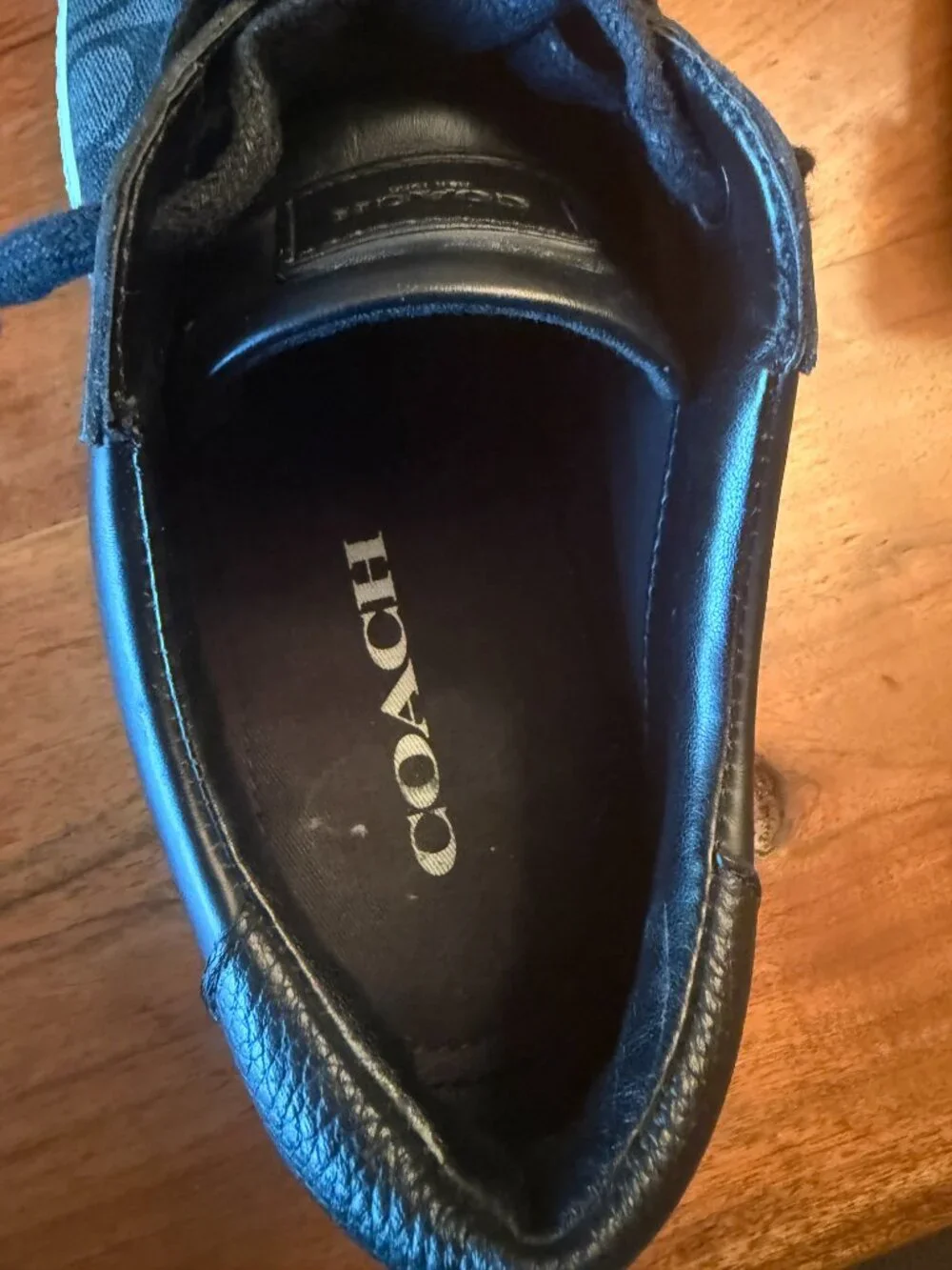 Men's Coach Shoes - Black with Logo - Size 12